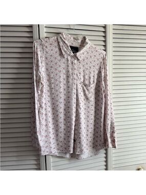 Rails Button-Up Shirt - White with Pink Floral